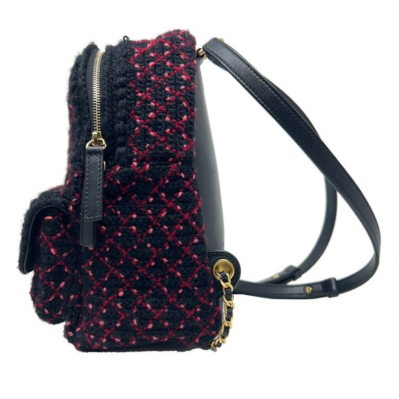 Chanel CC Wool Knit Mini Tweed Backpack - Picture 3 of 9